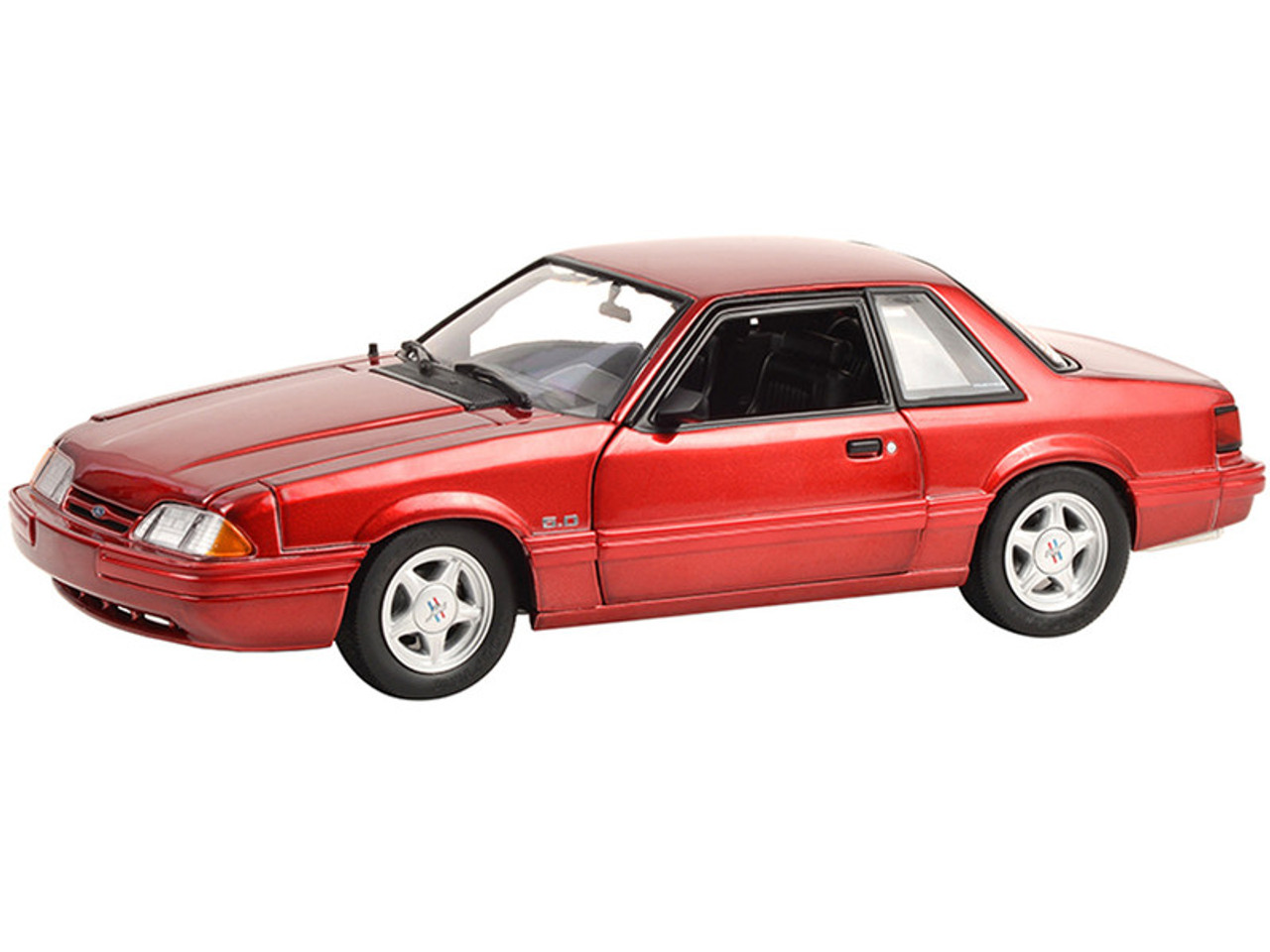 1993 Ford Mustang LX 5.0 - Electric Red with Black Interior - 1:18 Diecast Model Car by GMP