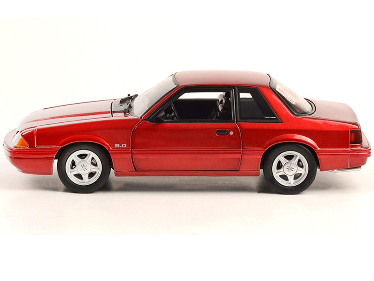 1993 Ford Mustang LX 5.0 - Electric Red with Black Interior - 1:18 Diecast Model Car by GMP