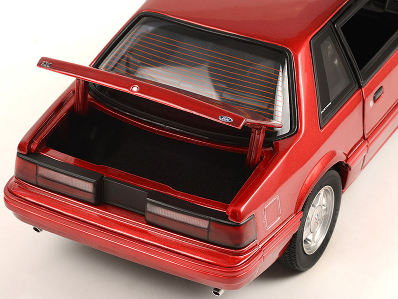 1993 Ford Mustang LX 5.0 - Electric Red with Black Interior - 1:18 Diecast Model Car by GMP