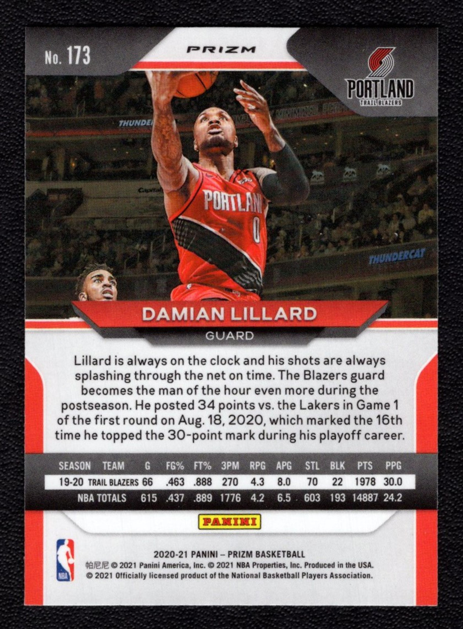 2020/21 Panini Prizm #173 Damian Lillard