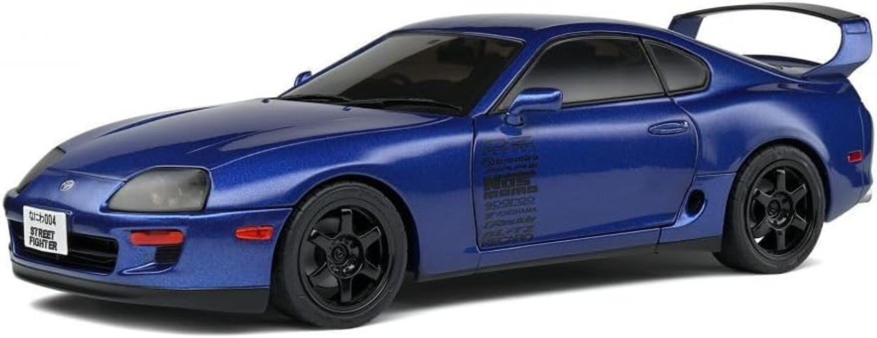 1993 Toyota Supra Mk4 (A80) Streetfighter RHD (Right Hand Drive) - Dark Blue Metallic - 1:18 Diecast Model Car by Solido