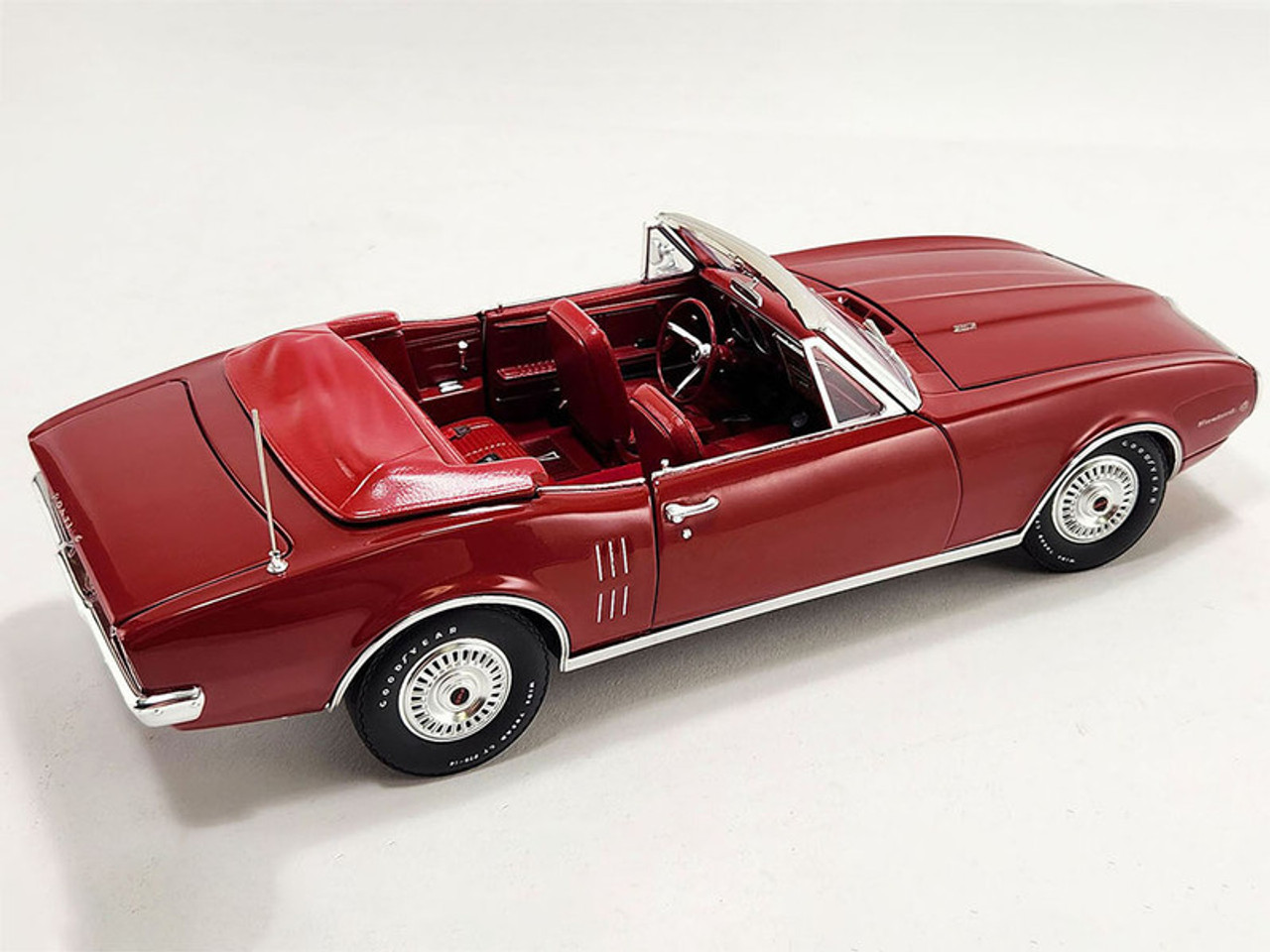 1967 Pontiac Firebird Convertible - Regimental Red with Black Top - "First Firebird Produced Serial #001" Limited Edition - 1:18 Diecast Model Car by ACME