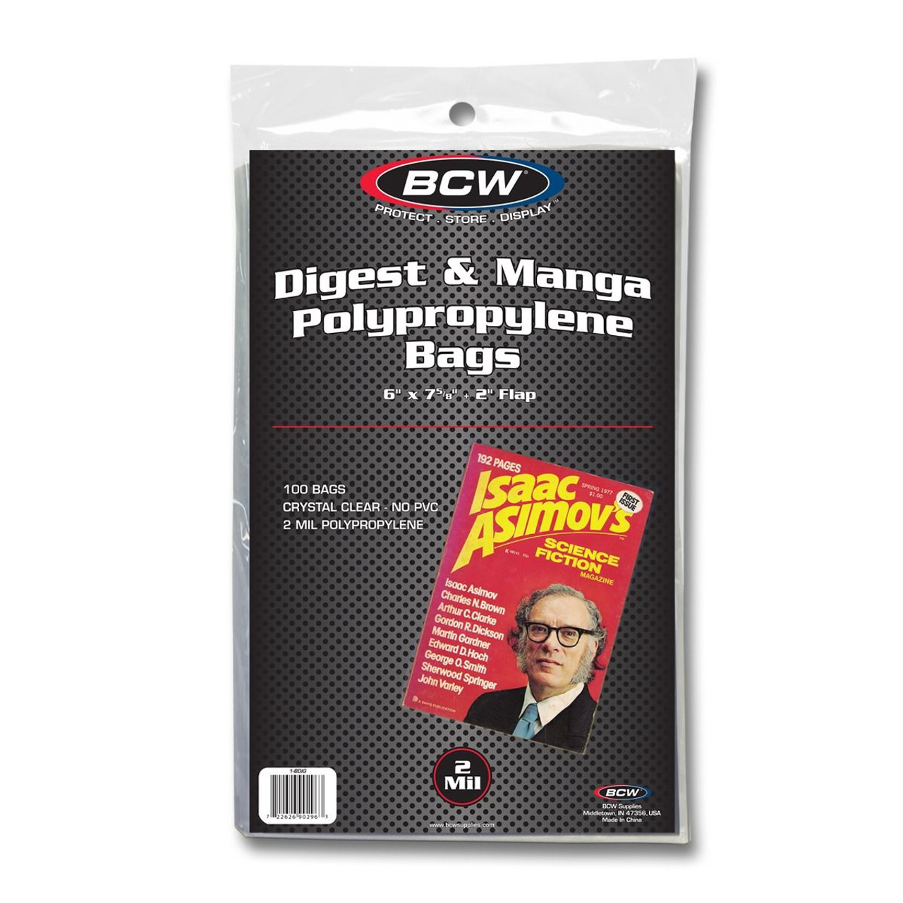 BCW Digest & Manga Bags 100ct Pack