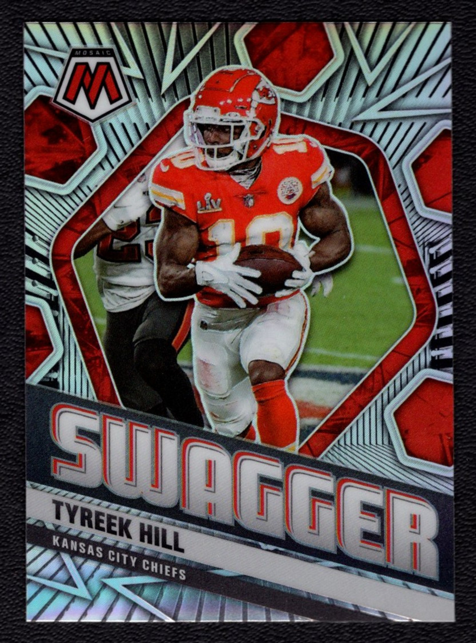 2021 Panini Mosaic #SWAG2 Tyreek Hill Swagger Silver Prizm