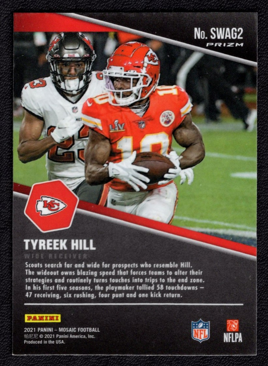 2021 Panini Mosaic #SWAG2 Tyreek Hill Swagger Silver Prizm