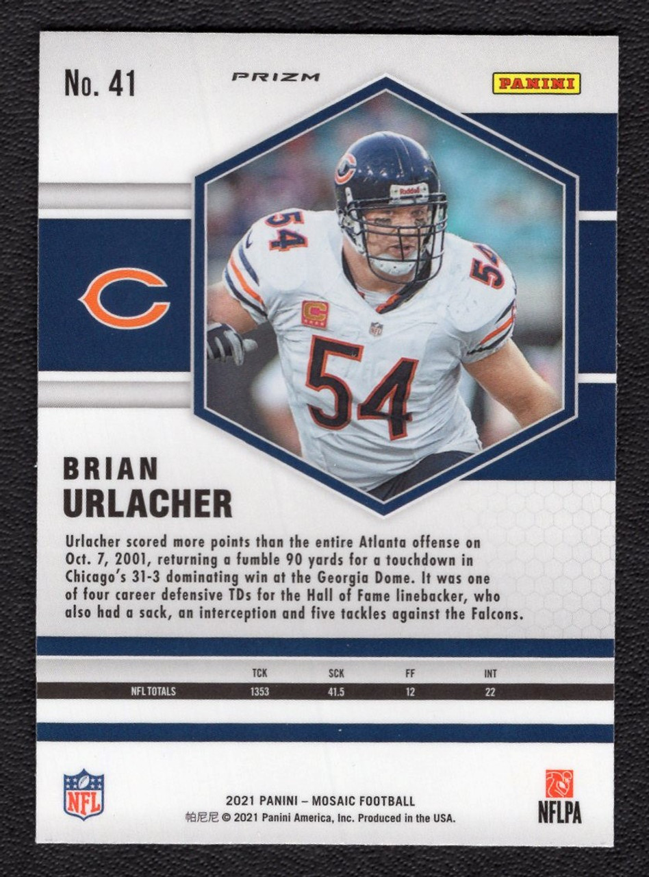 2021 Panini Mosaic #41 Brian Urlacher Silver Prizm 