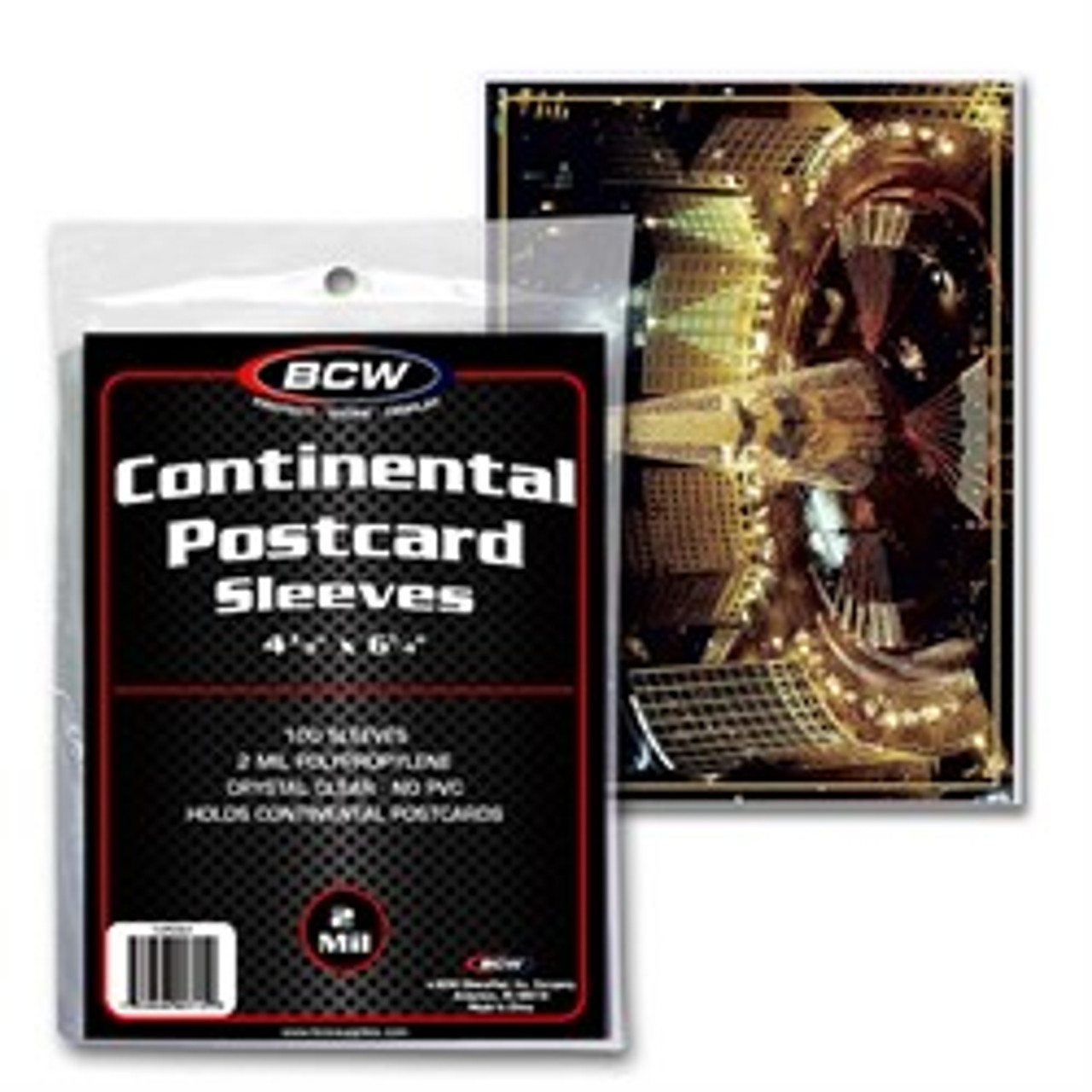 BCW Continental Postcard Sleeves 100ct