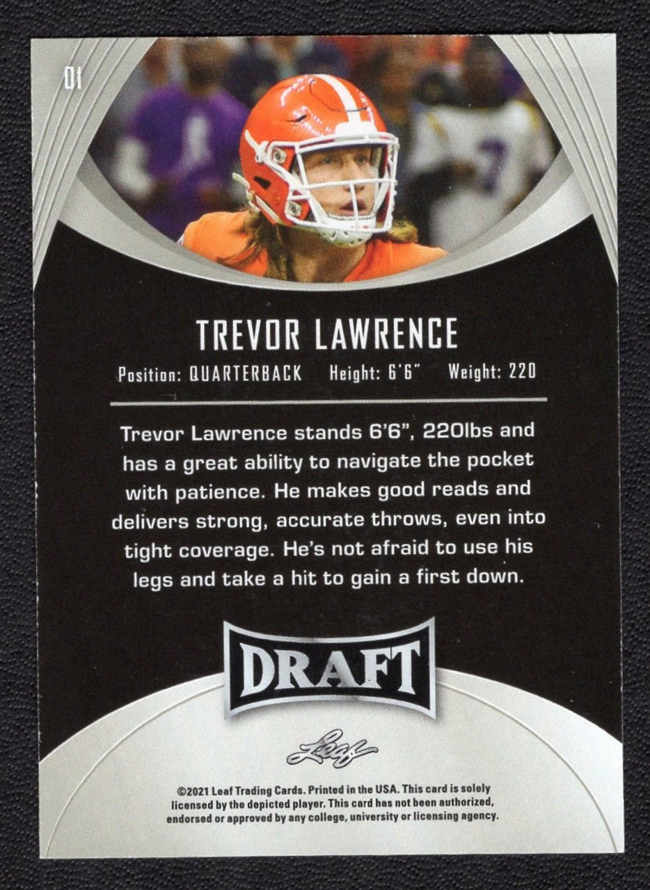 2021 Leaf Draft #01 Trevor Lawrence XRC/Rookie