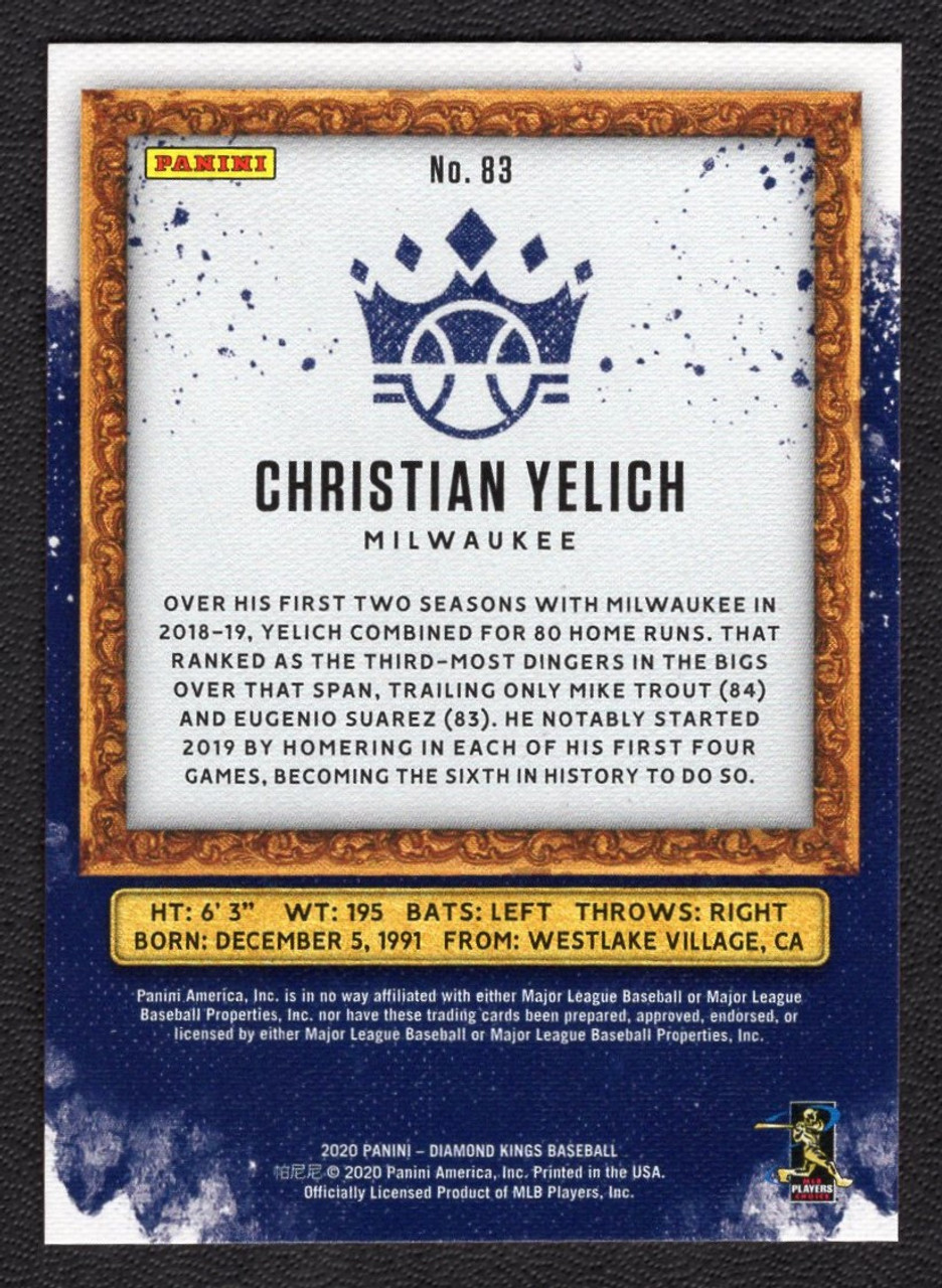 2020 Panini Diamond Kings #83 Christian Yelich Red Frame