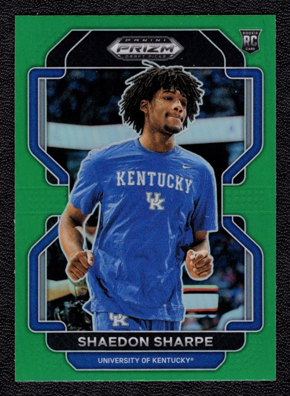 2022 Panini Prizm Draft Picks #54 Shaedon Sharpe Green Prizm Rookie/RC