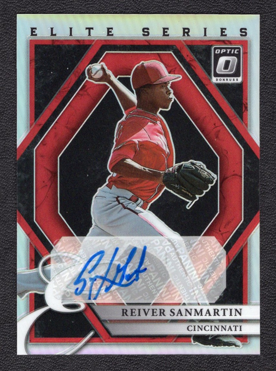 2022 Panini Donruss Optic #ESS-RS Reiver Sanmartin Rookie Elite Signatures Silver Autograph