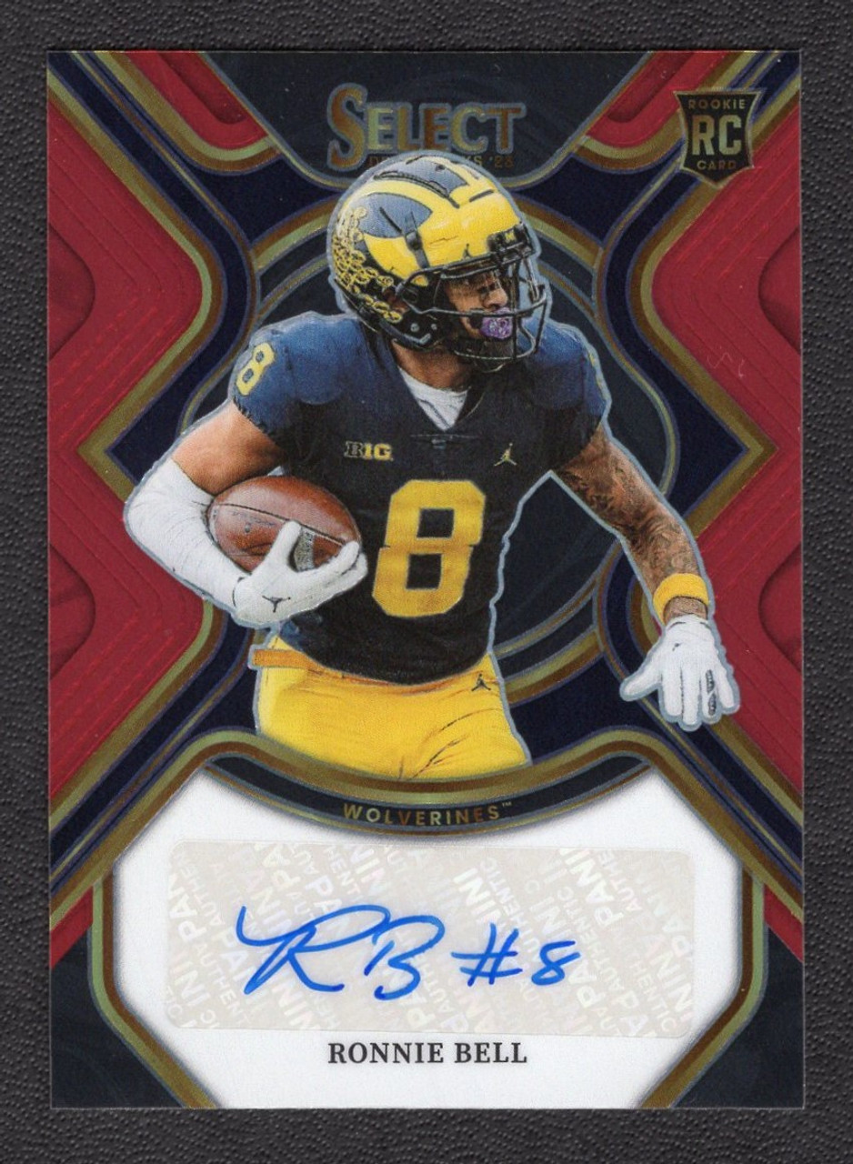 2023 Panini Select Draft Picks #RS-RBE Ronnie Bell Red Prizm Rookie Autograph