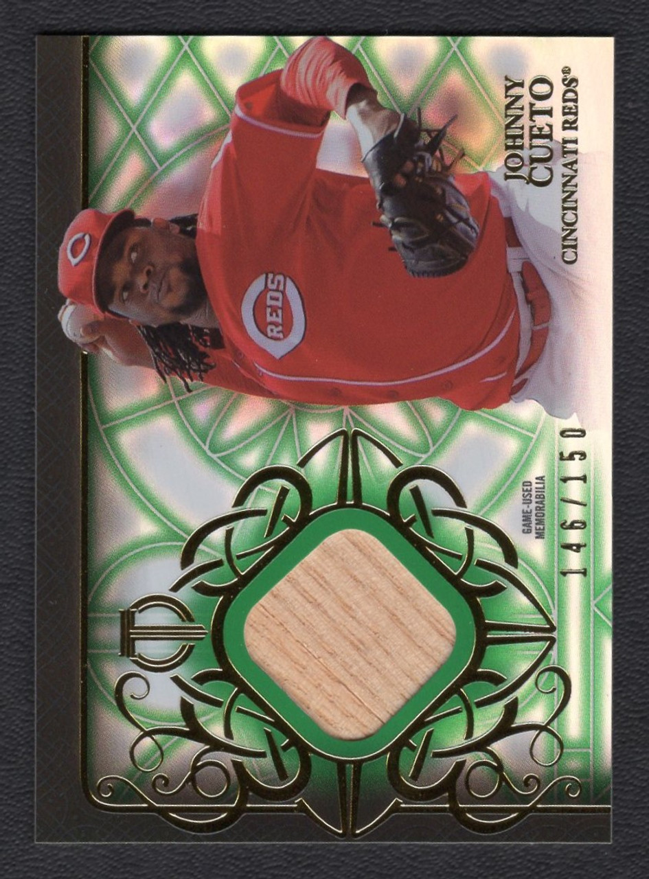 2015 Topps Tribute #TR-JC Johnny Cueto Game Used Bat Relic Green Parallel 146/150