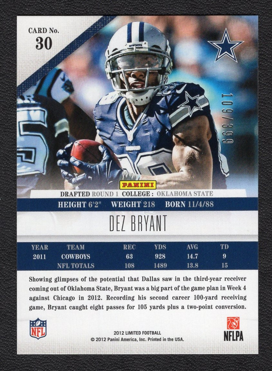 2012 Panini Limited #30 Dez Bryant Parallel 109/399