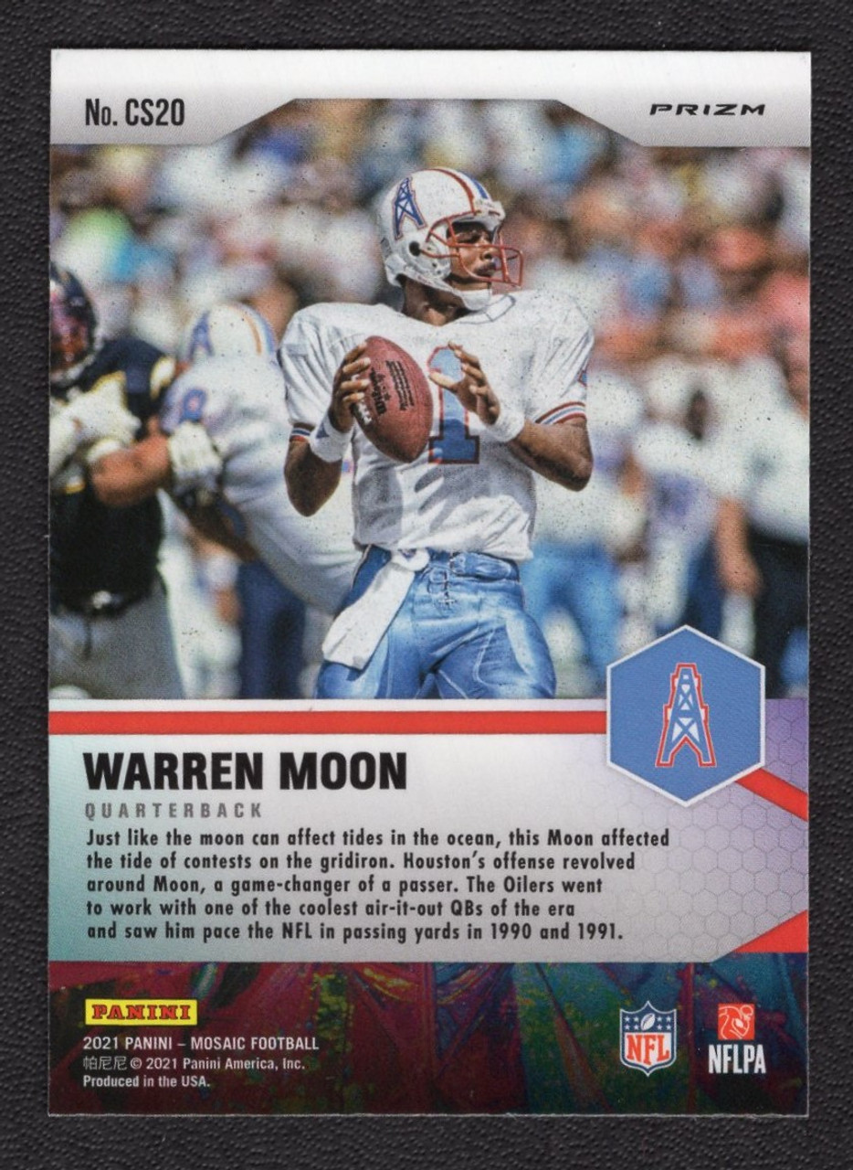 2021 Panini Mosaic #CS20 Warren Moon Center Stage Silver Prizm