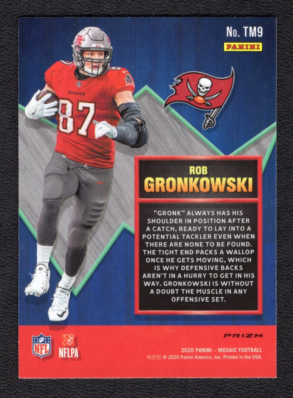 2020 Panini Mosaic #TM9 Rob Gronkowski Touchdown Masters Green Prizm