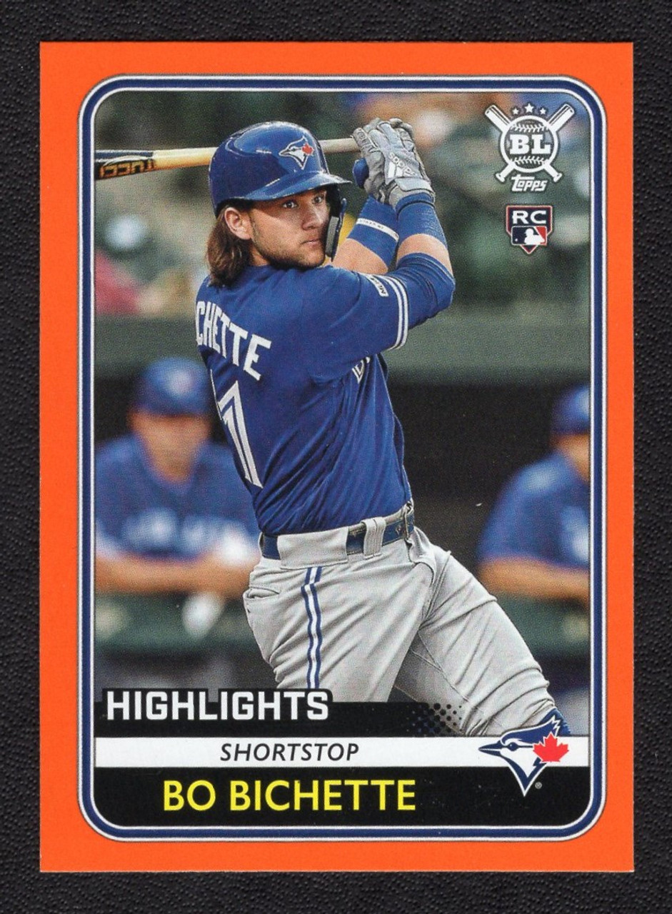 2020 Topps Big League #292 Bo Bichette Highlights Orange Parallel Rookie/RC