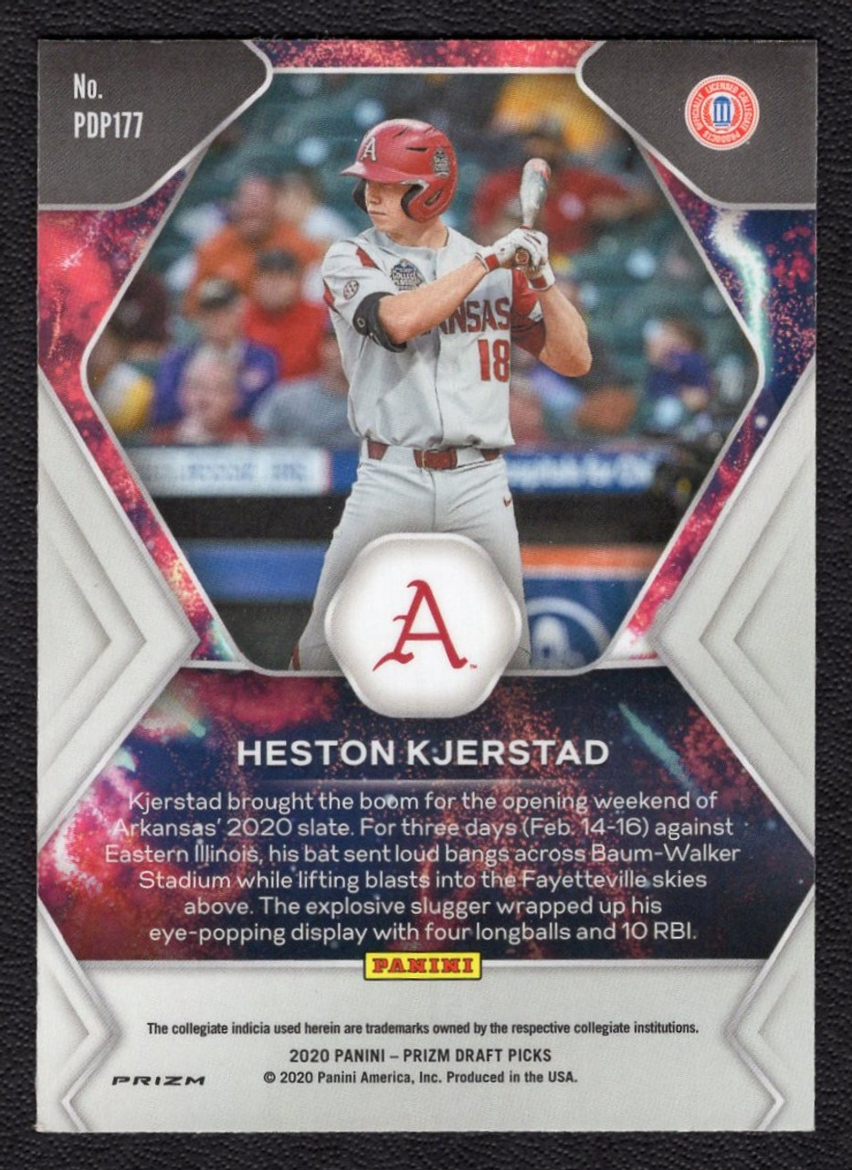 2020 Panini Prizm Draft Picks #PDP177 Heston Kjerstad Fireworks Silver Prizm