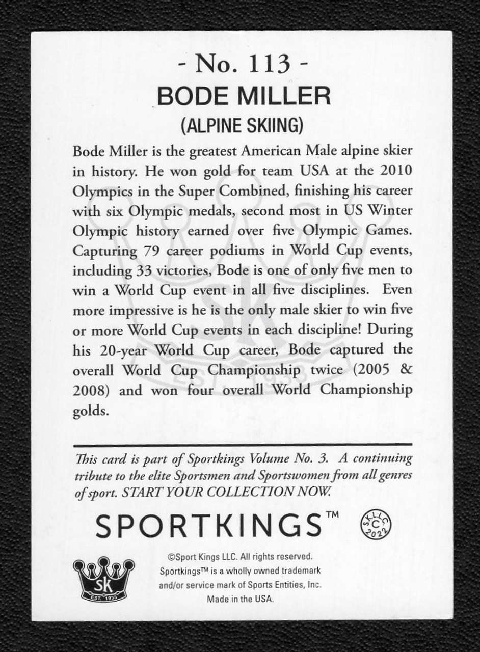 2022 Leaf Sport Kings Gum #113 Bode Miller Blue Border 