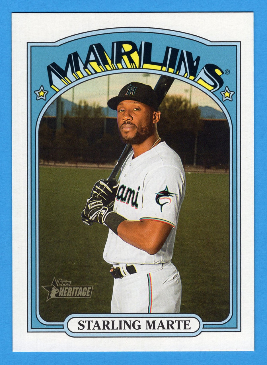 2021 Topps Heritage #OB-SM Starling Marte Oversized 1972 Topps Box Toppers
