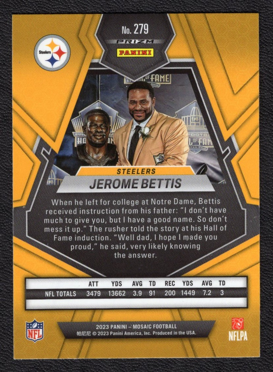 2023 Panini Mosaic #279 Jerome Bettis Hall Of Fame Blue Reactive Prizm