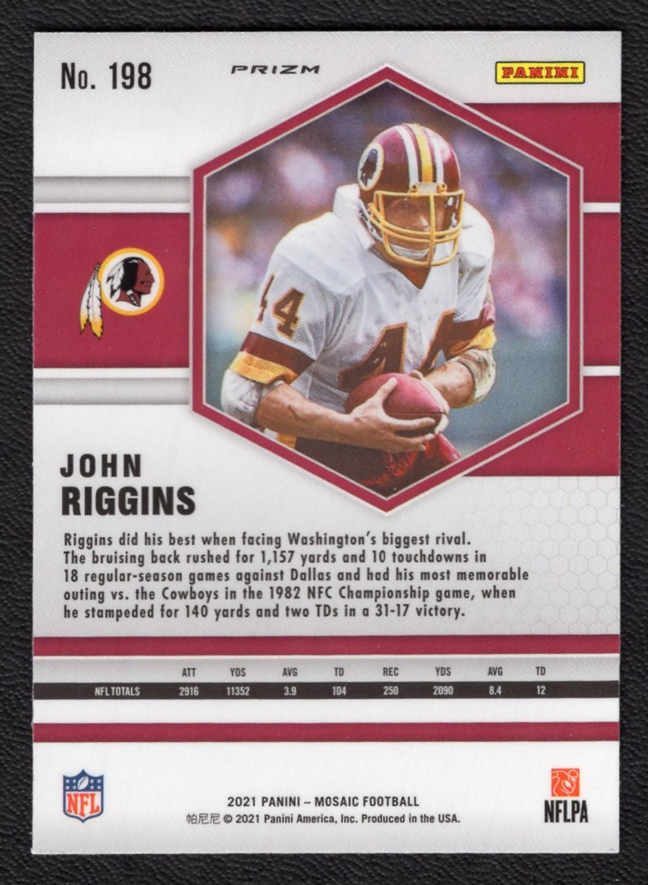 2021 Panini Mosaic #198 John Riggins Orange Reactive Prizm