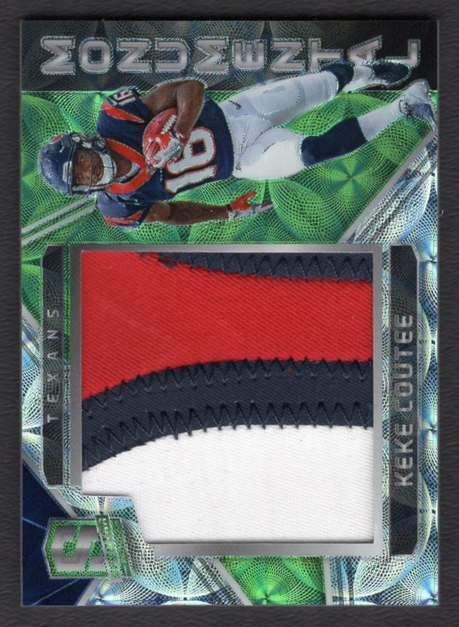 2018 Panini Spectra #29 Keke Coutee Monumental Green Scope Prizm Rookie Jersey Patch 17/50