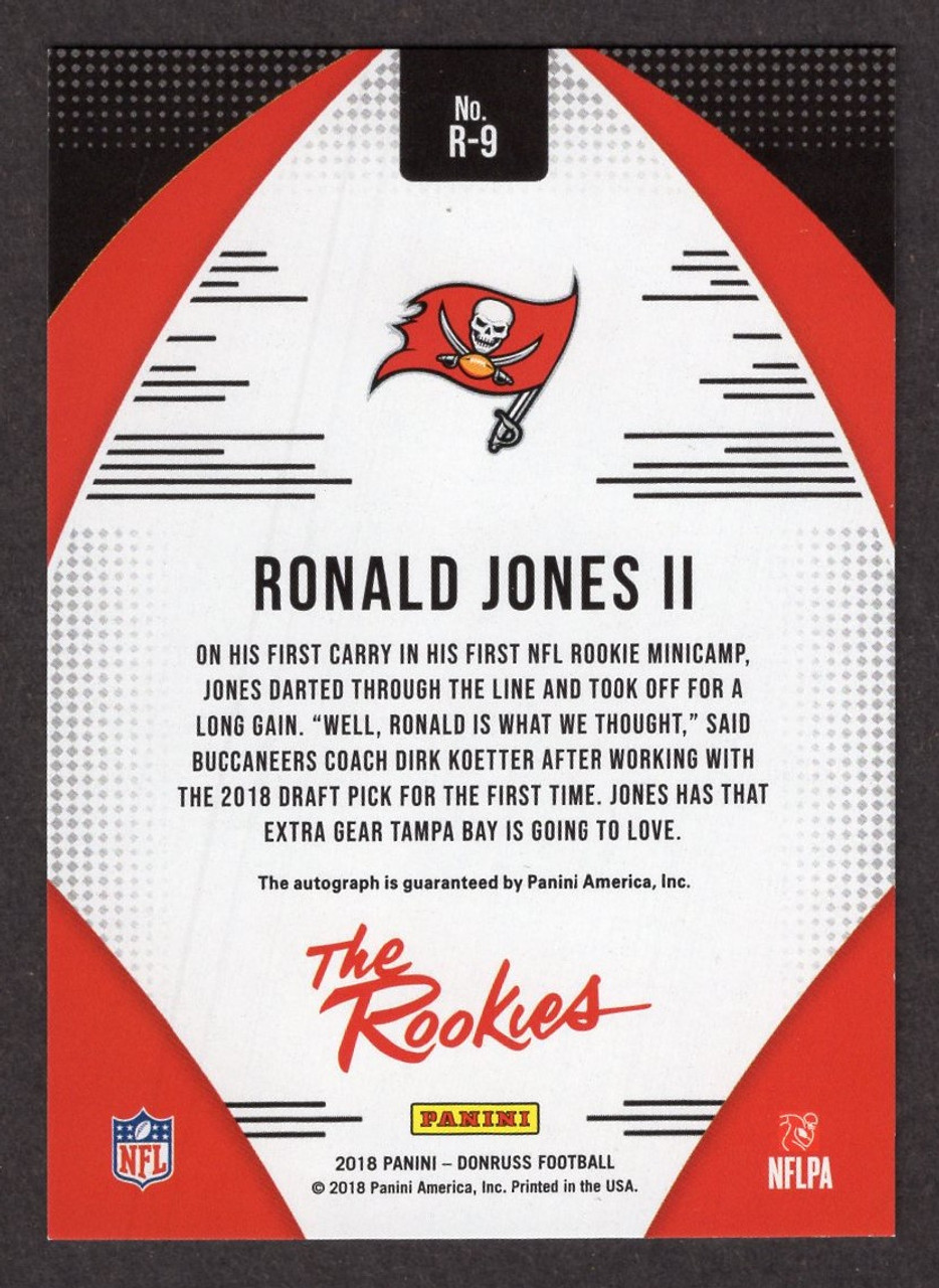 2018 Panini Donruss #R-9 Ronald Jones II The Rookies Autograph 334/499