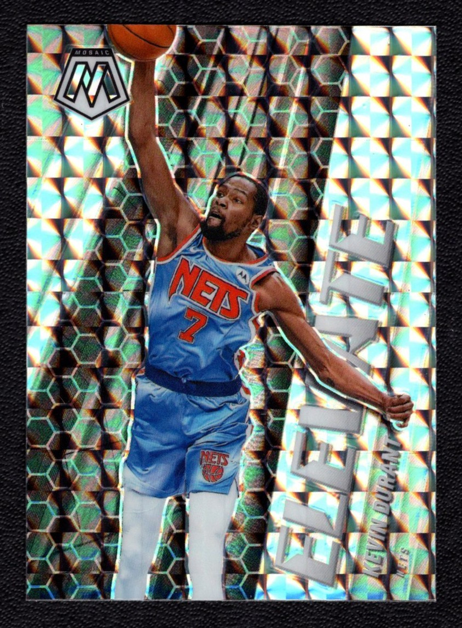 2020/21 Panini Mosaic #9 Kevin Durant Elevate Silver Prizm