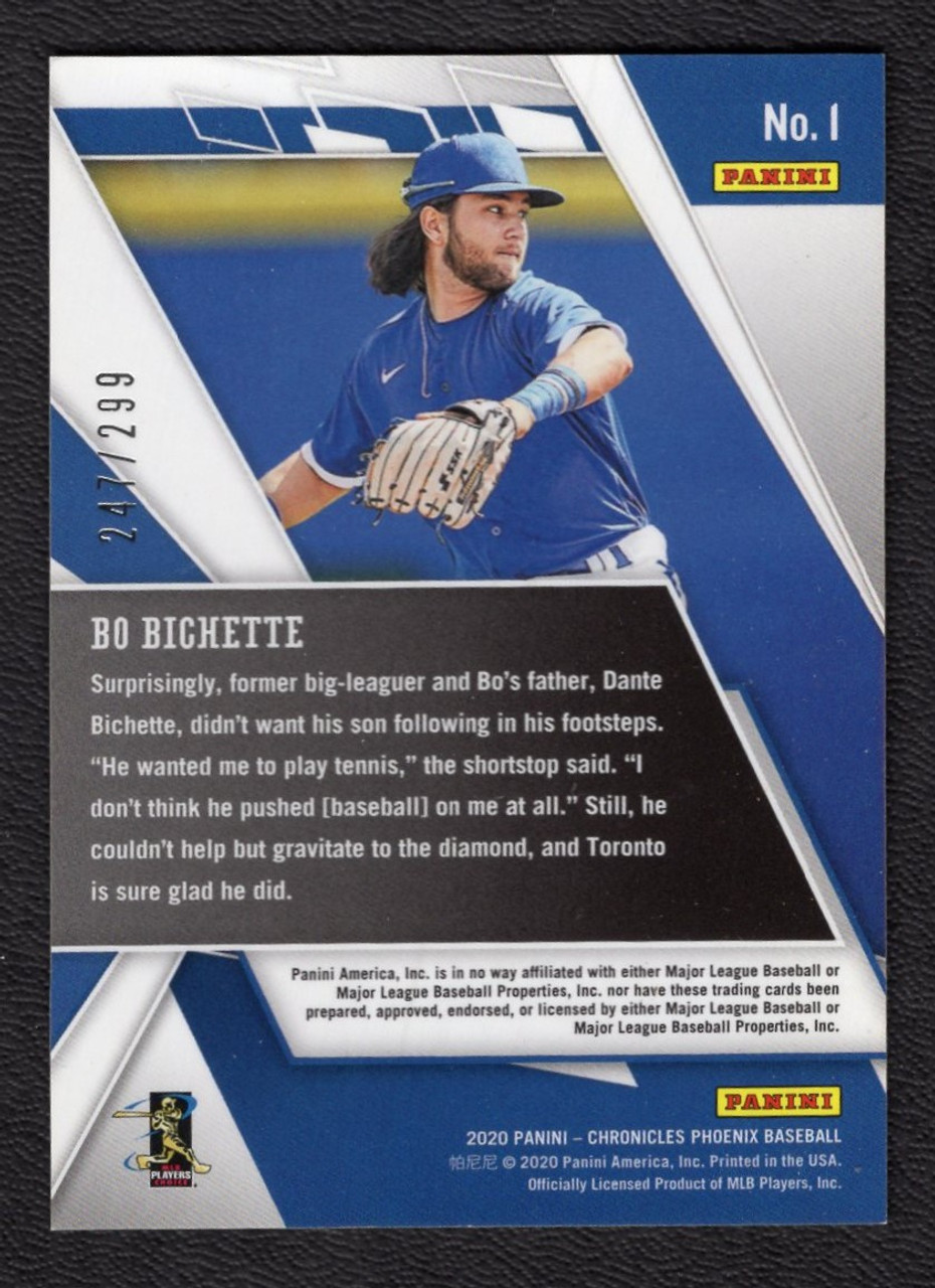 2020 Panini Chronicles #1 Bo Bichette Phoenix Hyper Prizm Rookie/RC 247/299