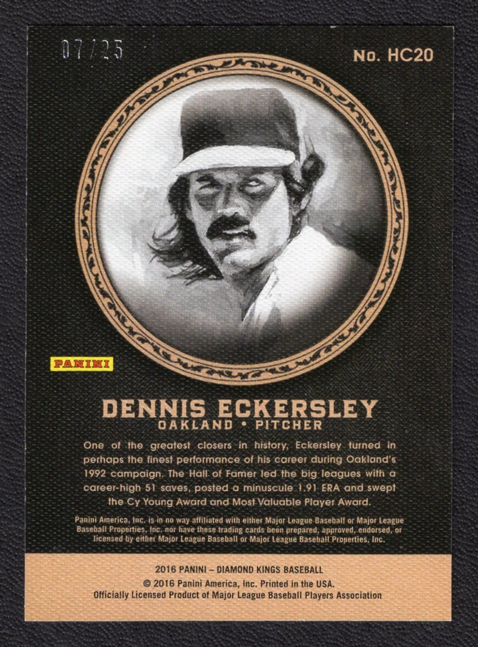 2016 Panini Diamond Kings #HC20 Dennis Eckersley Heritage Collection Sapphire Parallel 07/25