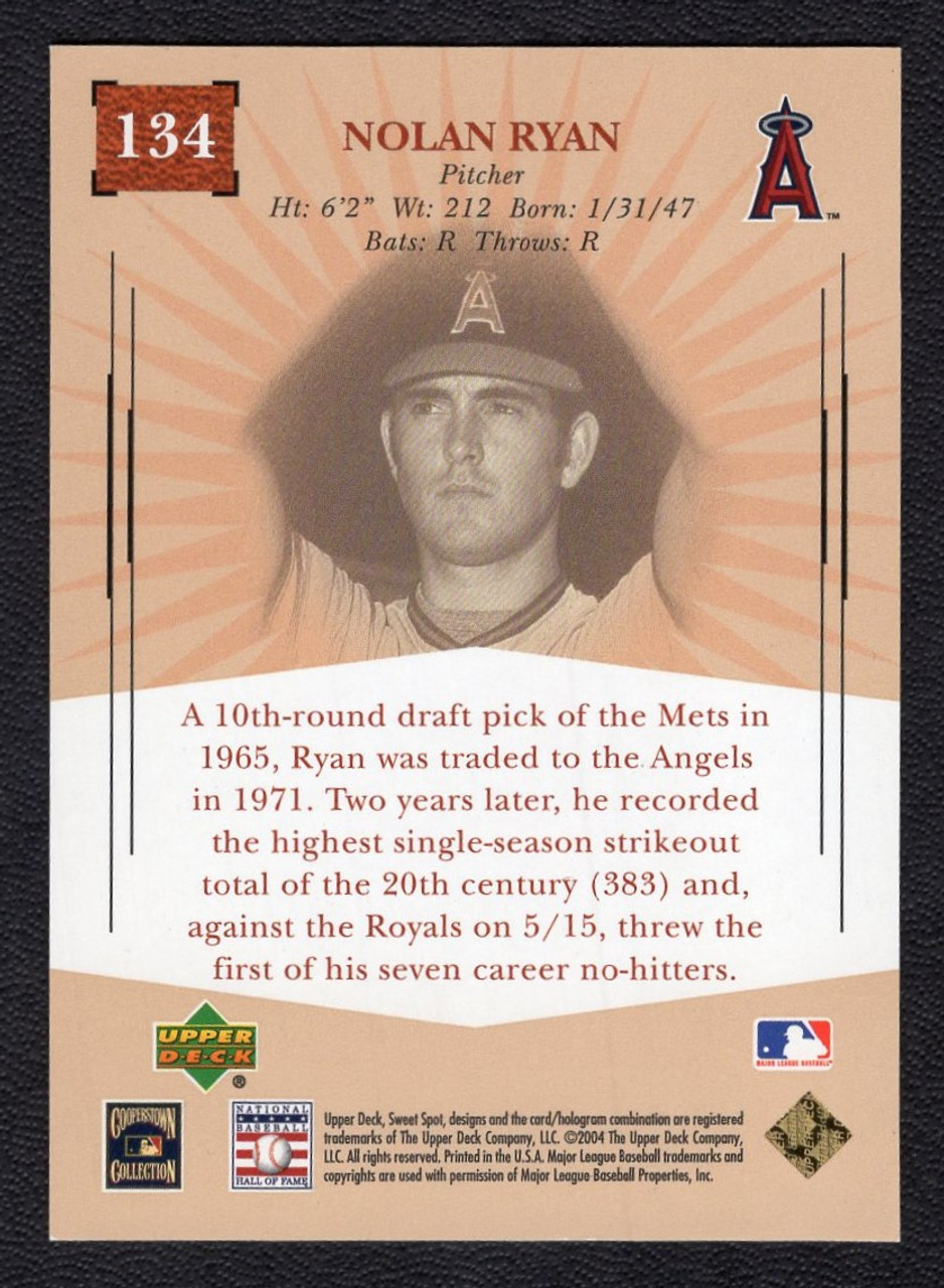 2004 Upper Deck Sweet Spot Classic #134 Nolan Ryan Famous Firsts 1819/1973