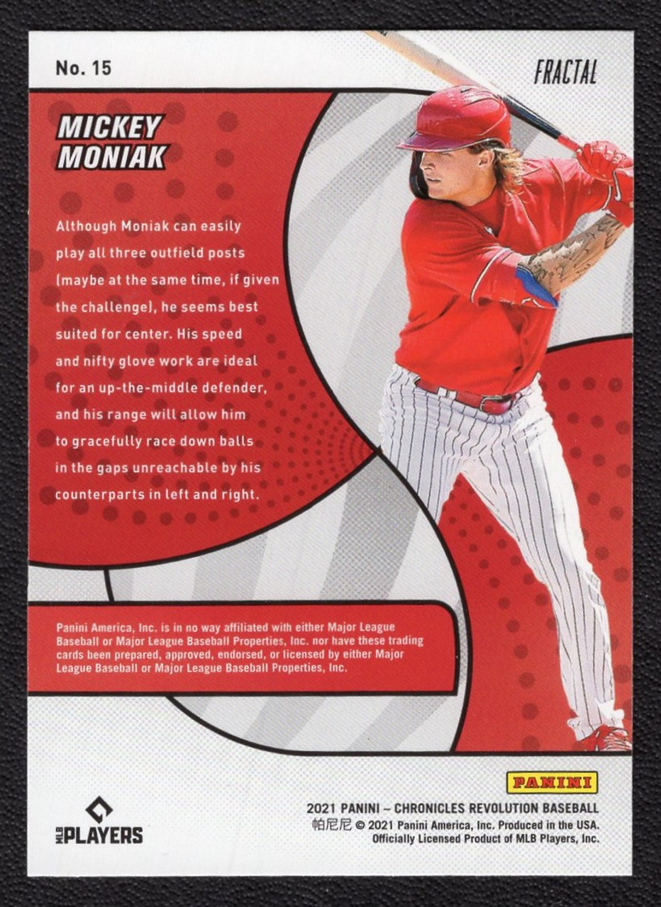 2021 Panini Chronicles #15 Mickey Moniak Revolution Fractal Parallel Rookie/RC