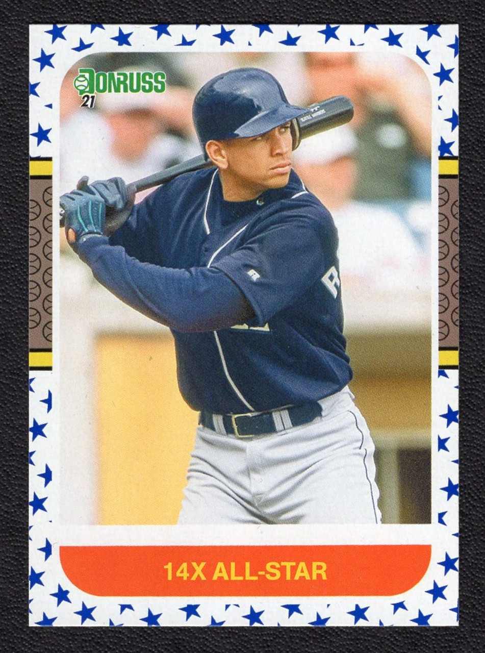 2021 Panini Donruss #253 Alex Rodriguez 1987 Retro 14x All Star Name Variation Independence Day Parallel