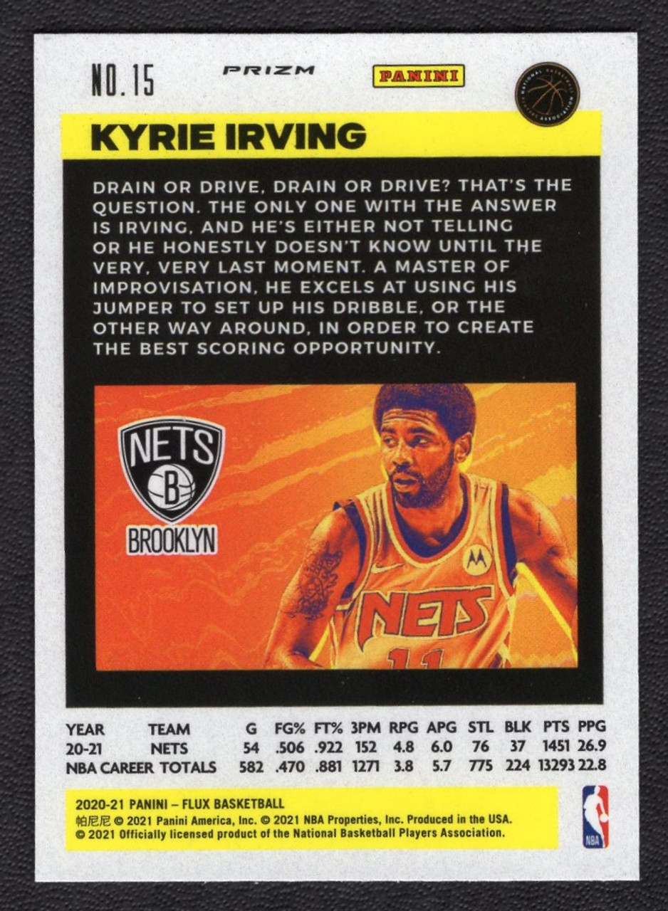 2020/21 Panini Flux #15 Kyrie Irving Red Ice Prizm