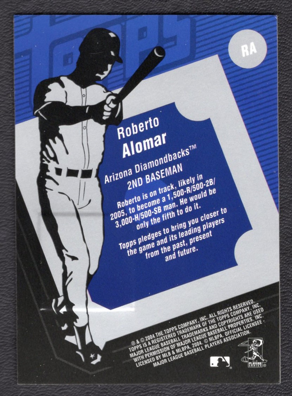 2004 Topps #RA Roberto Alomar Game Used Jersey Relic