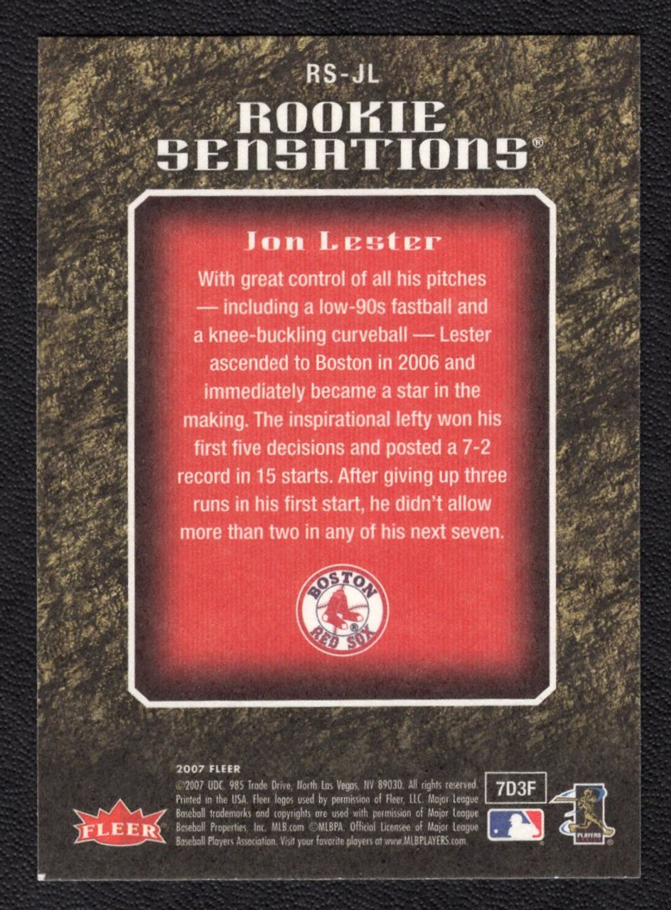 2007 Fleer #RS-JL Jon Lester Rookie Sensations 