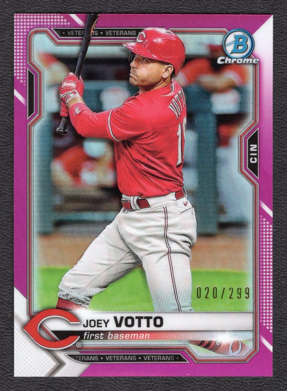 2021 Bowman Chrome #2 Joey Votto Pink Refractor 020/299