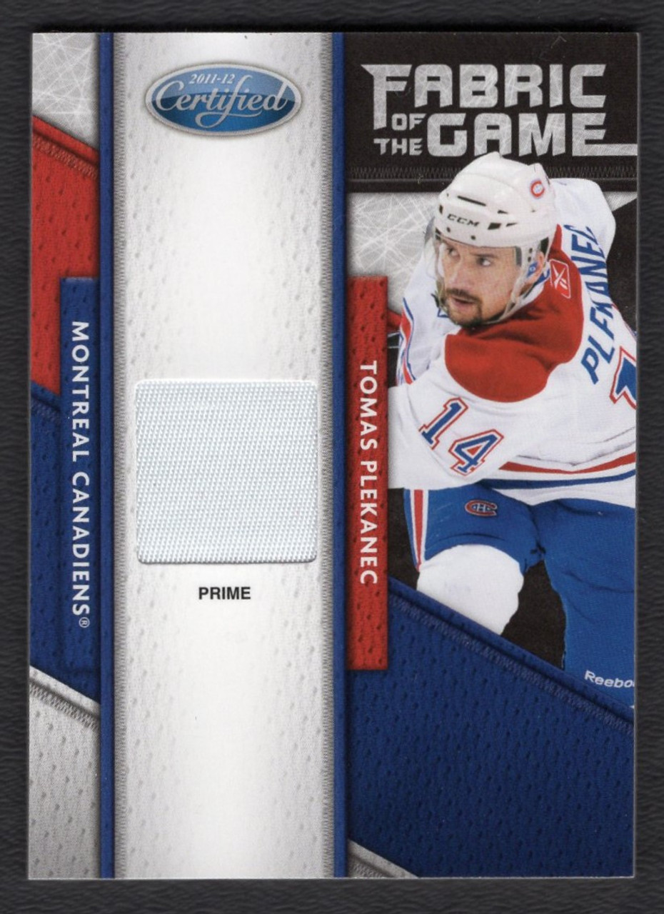 2011/12 Panini Certified #81 Tomas Plekanec Fabric Of The Game Prime Game Worn Jersey Relic 04/25