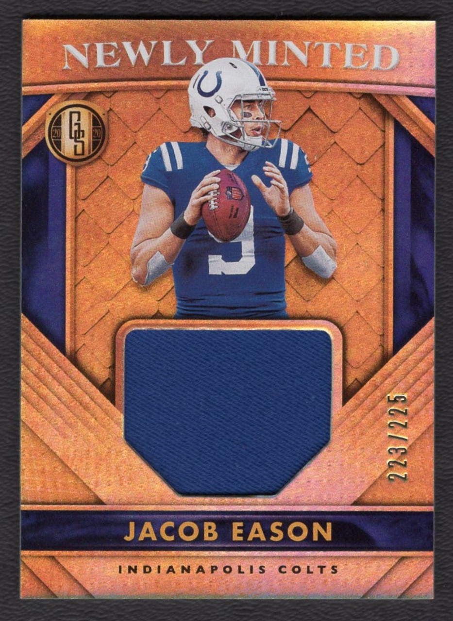 2020 Panini Gold Standard #NM19 Jacob Eason Newly Minted Rookie Jersey Relic 223/225