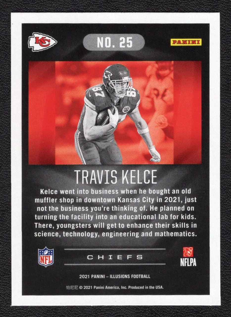 2021 Panini Illusions #25 Travis Kelce Green Foil