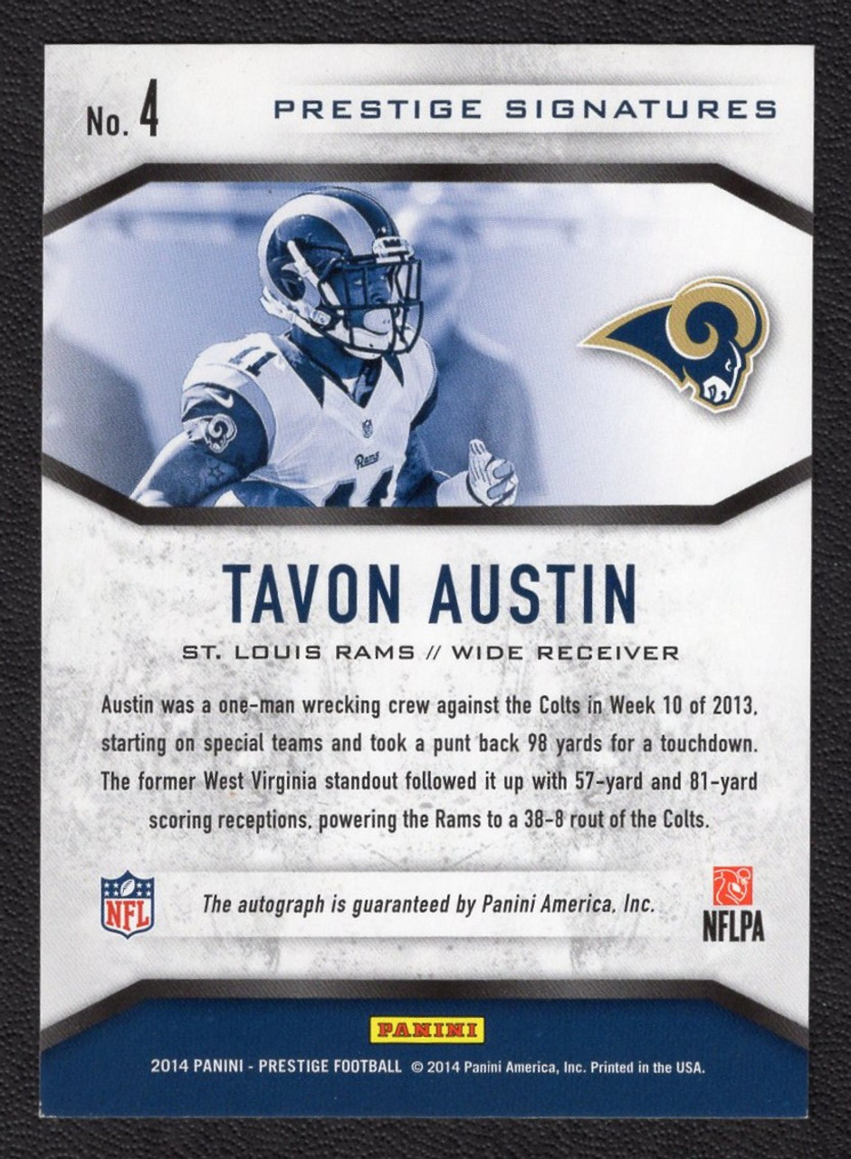 2014 Panini Prestige #4 Tavon Austin Signatures Autograph 024/116