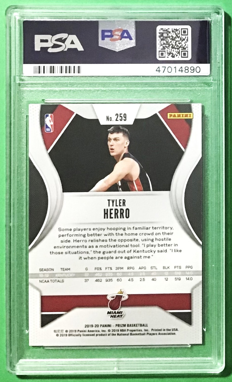 2019/20 Panini Prizm #259 Tyler Herro Rookie/RC PSA 10 GEM