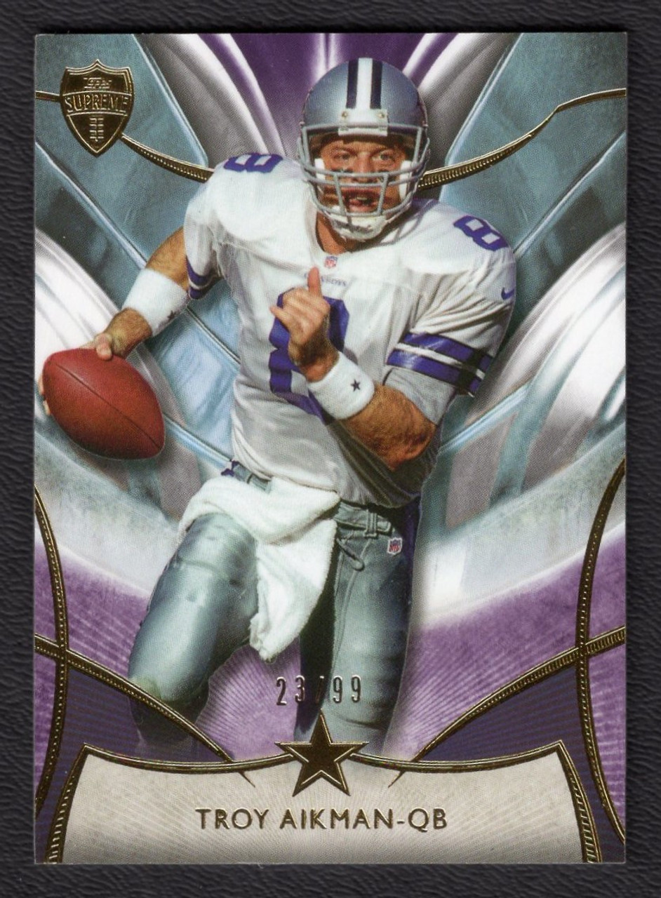 2014 Topps Supreme #63 Troy Aikman Purple Parallel 23/99