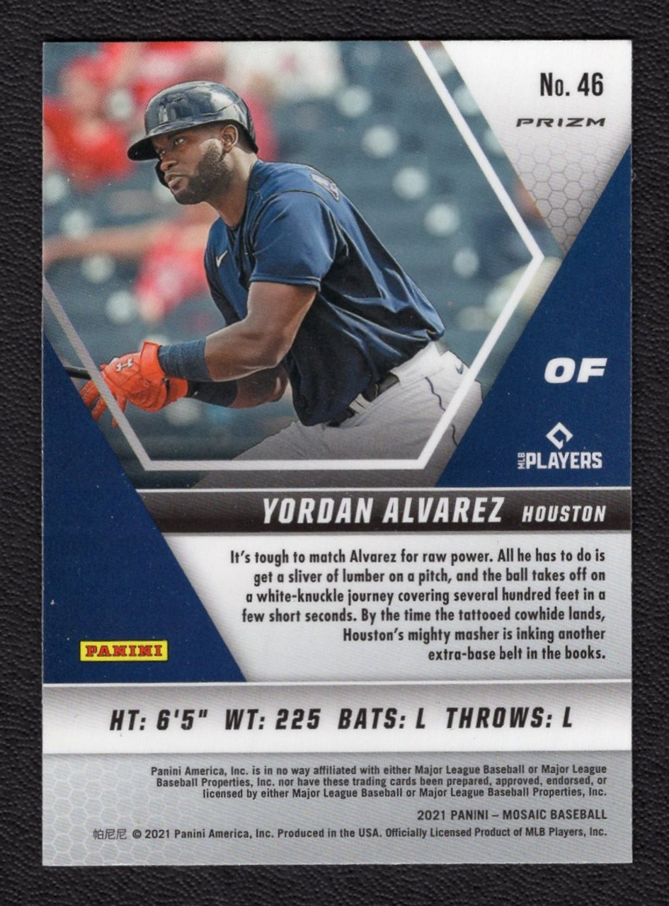 2021 Panini Mosaic #46 Yordan Alvarez Silver Prizm