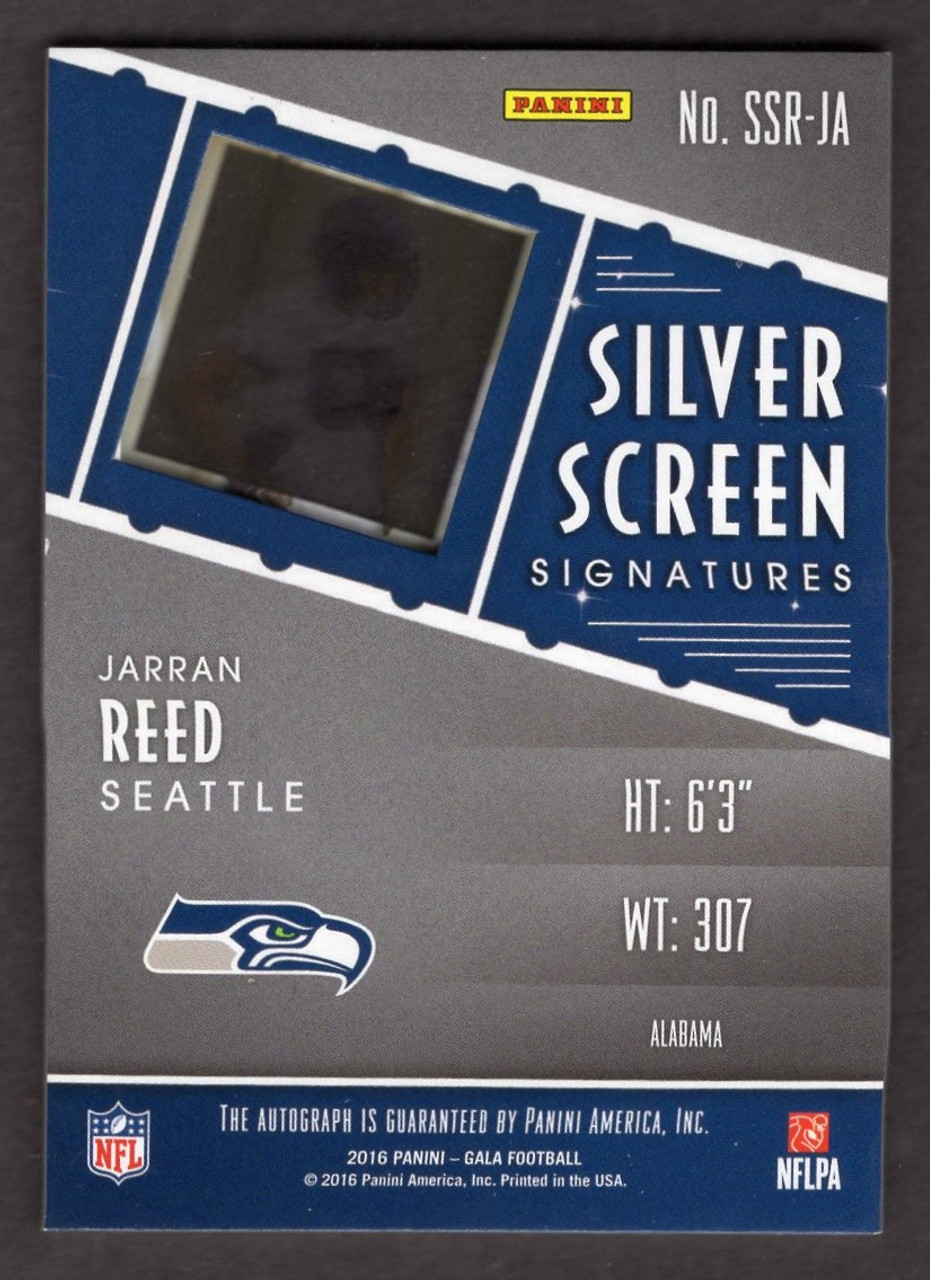 2016 Panini Gala #SSR-JA Jarran Reed Silver Screen Signatures Rookie Autograph 66/99