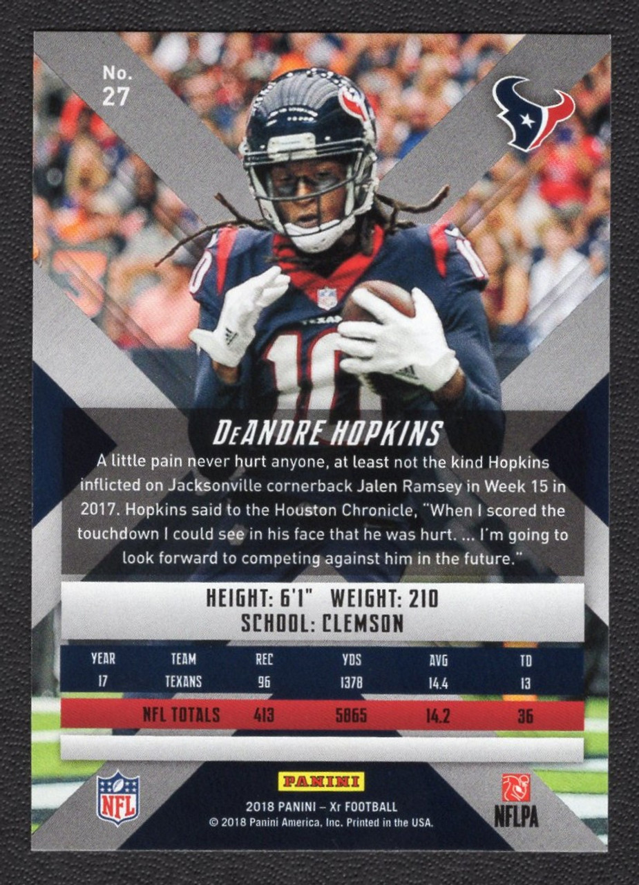 2018 Panini XR #27 DeAndre Hopkins Red Parallel 51/99