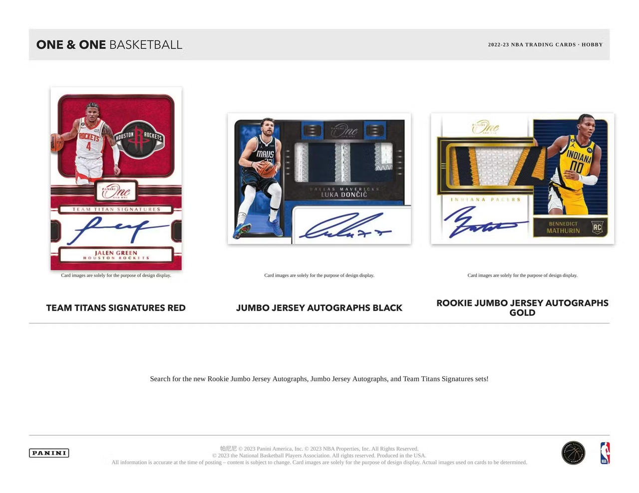 2022/23 Panini One and One Basketball Hobby Box