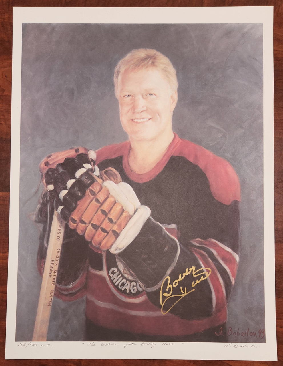 Bobby Hull Autographed Lithograph - Hand-Numbered #206/900