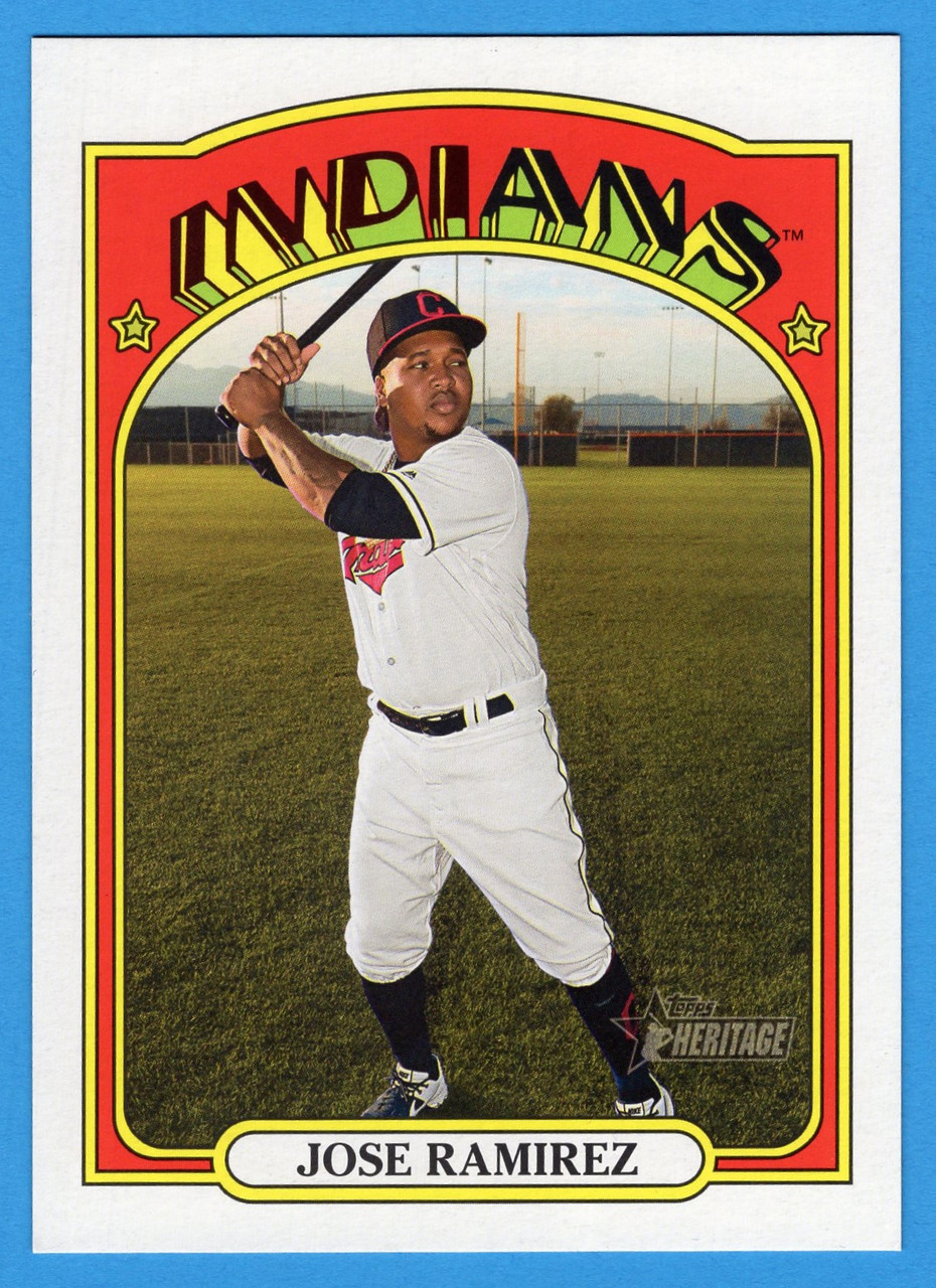 2021 Topps Heritage #OB-JR Jose Ramirez Oversized 1972 Topps Box Toppers